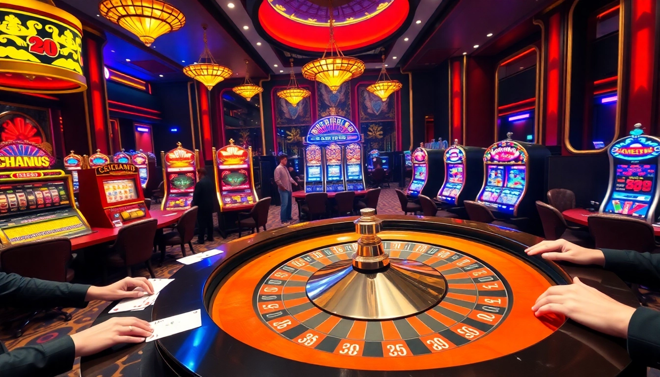 Experience the thrill of high-stakes gaming at CM88.COM with vibrant roulette and slot machines.