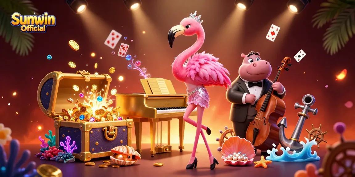 Experience top-tier entertainment at Sunwin Official with a vibrant casino atmosphere featuring unique characters.
