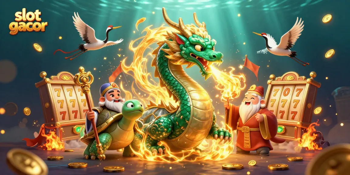Menangkan permainan slot gacor dengan keberuntungan bersama naga giok dan kura-kura bijak.