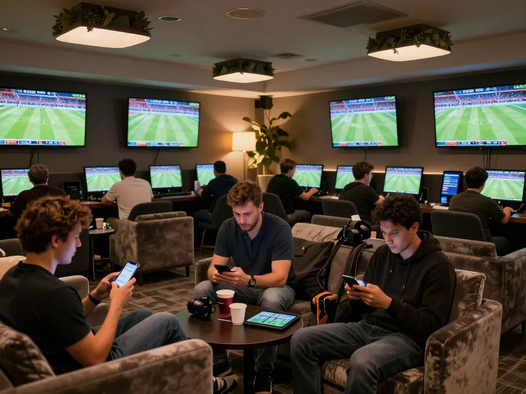 Terlibat dalam taruhan olahraga di lounge tautan M88 dengan permainan langsung di layar.