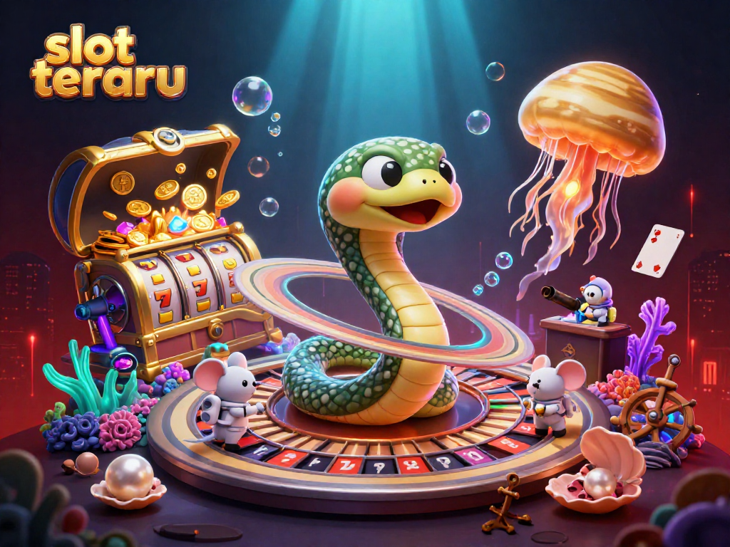 Exciting gameplay at slot terbaru, featuring cosmic themes and vibrant slot elements.