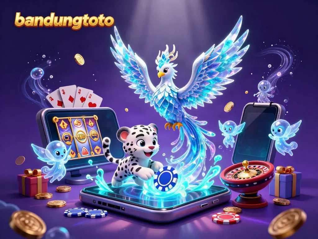Delve into the enchanting world of bandungtoto with captivating characters amidst a vibrant casino scene.