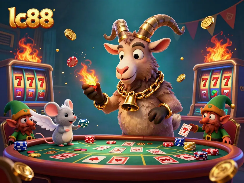 Experience thrilling gaming action at lc88 with dynamic characters and vibrant casino elements.