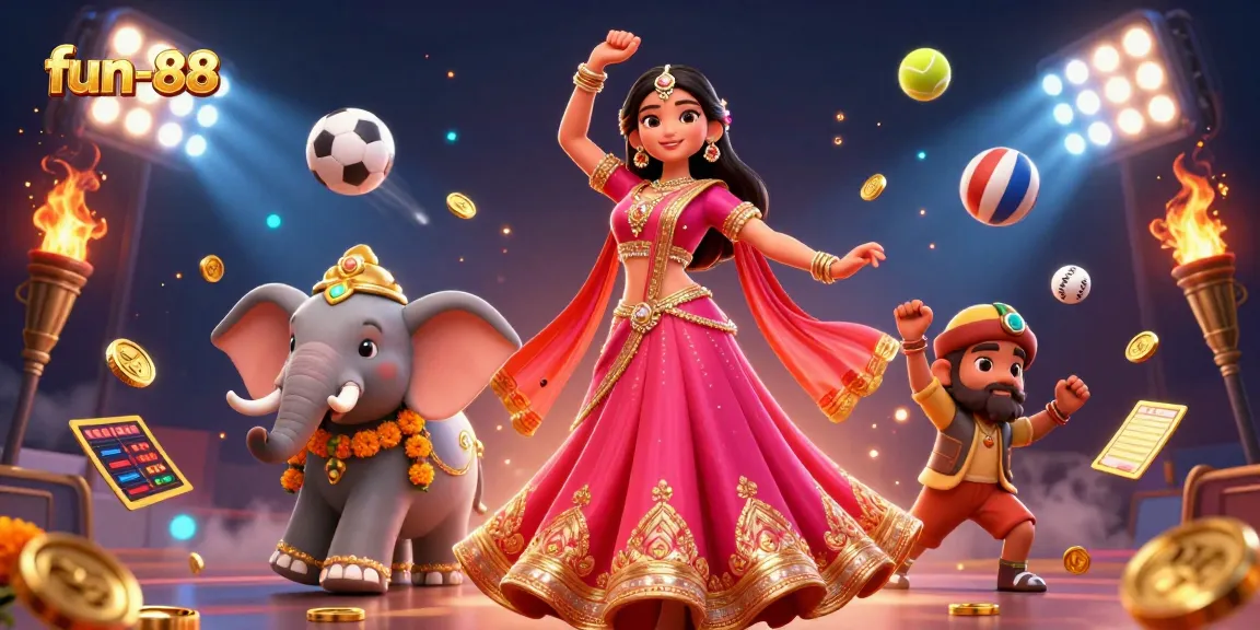 Engage in thrilling gameplay with fun-88's vibrant gaming scene featuring dynamic elements.