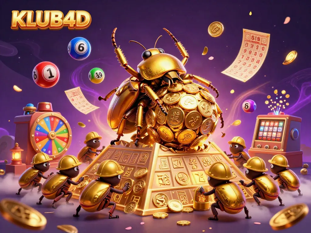 Menangkan hadiah di KLUB4D dengan cara yang penuh warna dan menarik: ilustrasi kasino ceria.