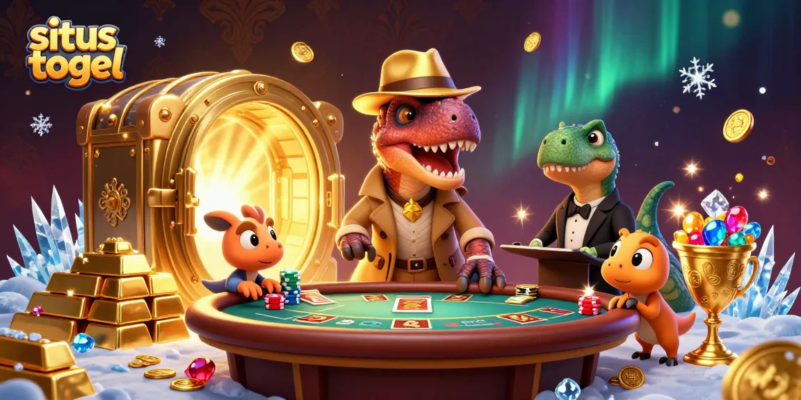 Permainan situs togel dengan velociraptor berpakaian, bos stegosaurus, dan pencopet kecil menambah keseruannya.