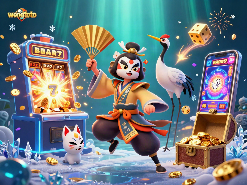 Experience the excitement of wongtoto slot adventures with a vibrant 3D casino scene.