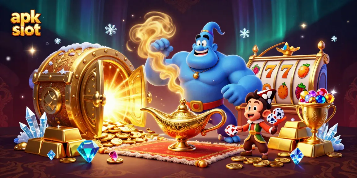 Gambarlah slot apk dengan jin biru dan kartu poker di karpet terbang, menangkan jackpot!