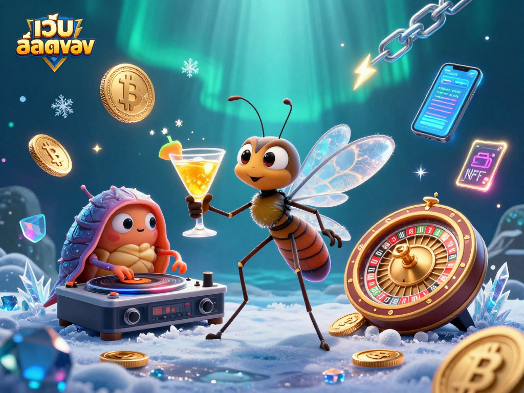 Engage with เว็บสล็อตตรง and experience vibrant 3D casino action featuring animated characters with crypto elements.