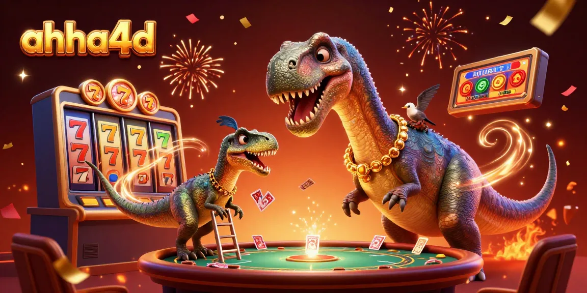 Wrap up your winnings with ahha4d in a vibrant casino scene filled with excitement and energy.