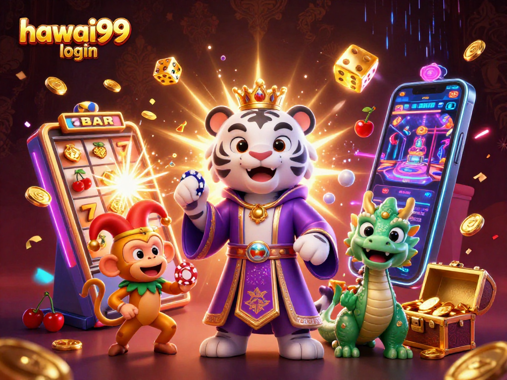 Experience hawai99 login for thrilling slot action with vibrant characters and dynamic casino elements.