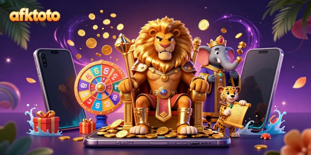 Taruhan togel dan permainan di afktoto dengan raja singa dan ahli penasihat yang membantu.