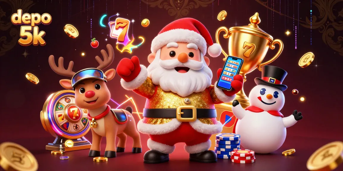 Experience the excitement of deposit 5k slots with animated characters and vibrant casino elements.
