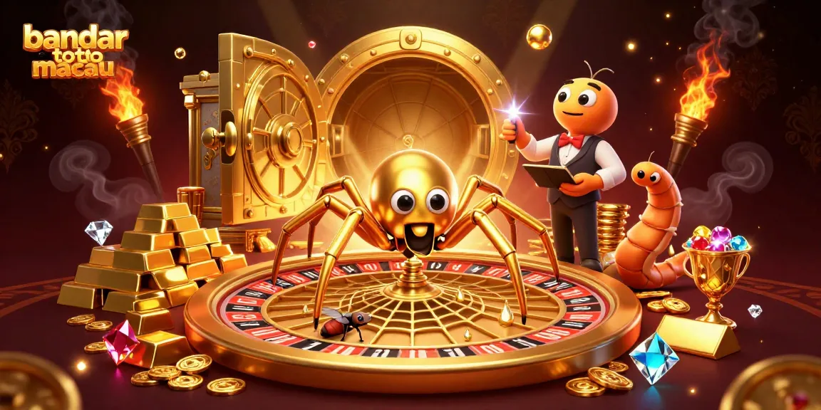 Bandar toto macau menawarkan taruhan dengan ilustrasi teatrikal dari permainan kasino yang megah.