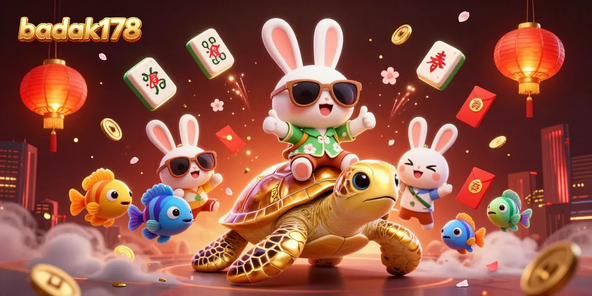 Experience the excitement of winning with badak178 in this lively casino-themed illustration.
