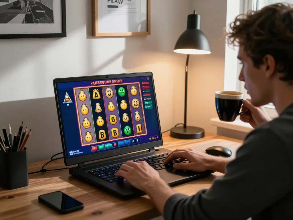 Experience winning gameplay with sis4d in a vibrant online slot session featuring colorful reels and focused excitement.