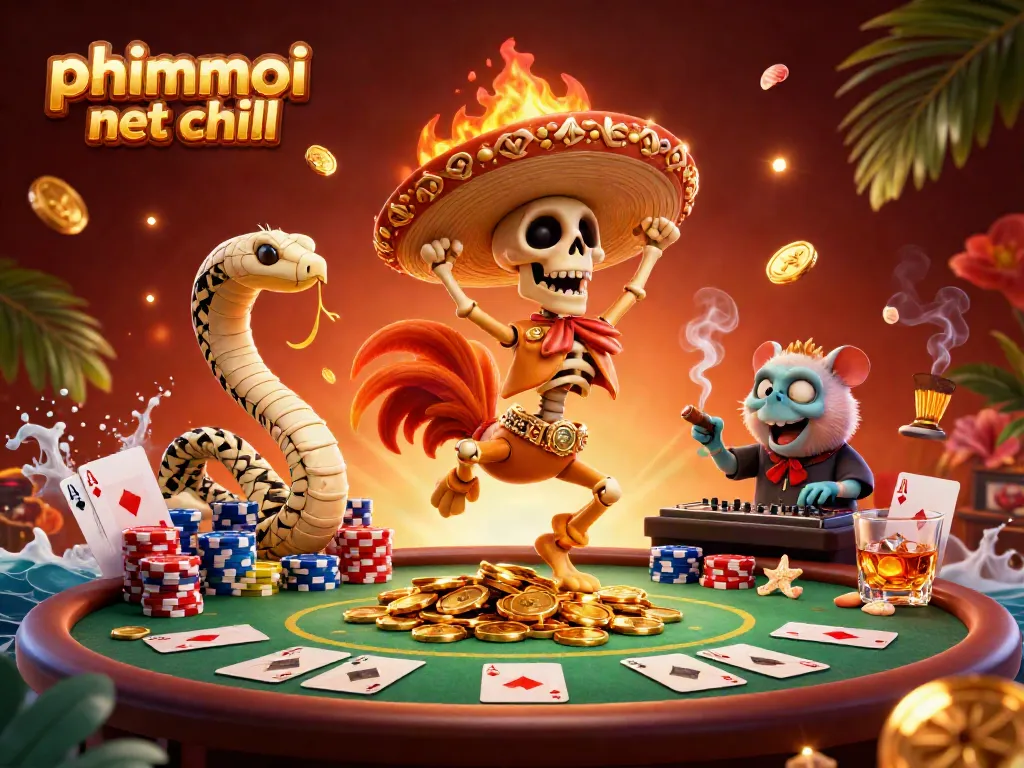 Experience exciting gameplay with phimmoi net chill in this vibrant casino scene showcasing colorful characters and poker elements.
