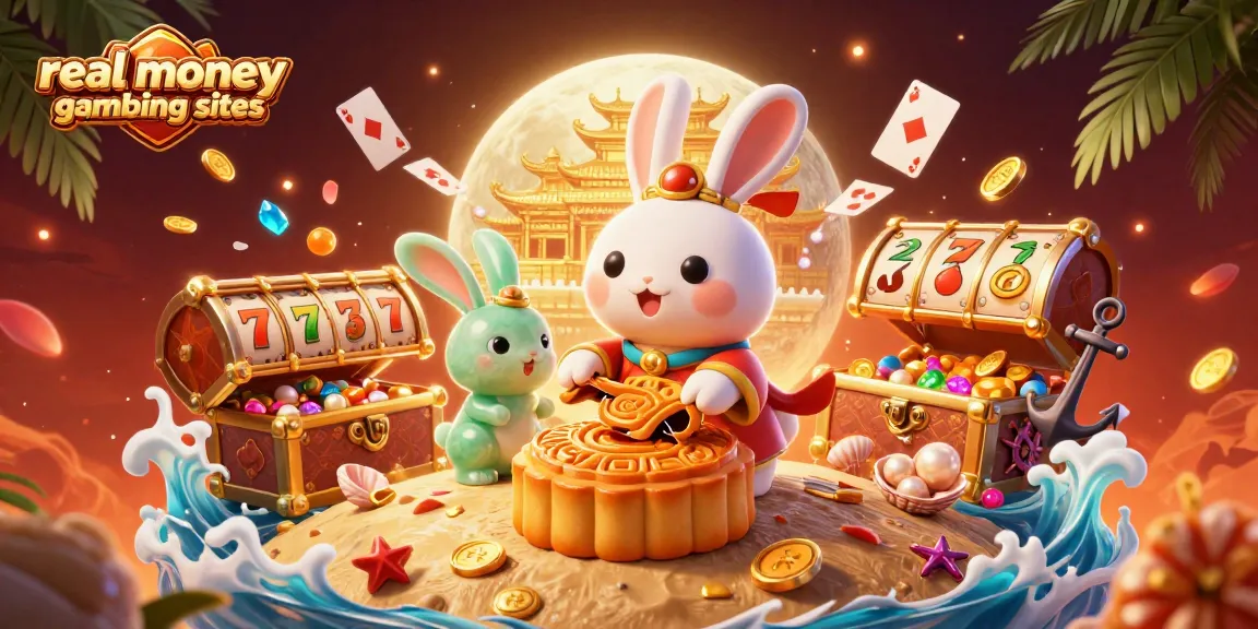 Engage with real money gambling sites as cartoon characters explore a vibrant casino world.