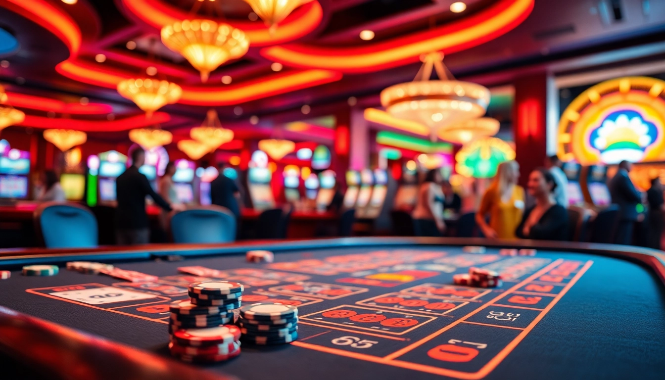 Access your afktoto login on a vibrant casino scene with players immersing in games.