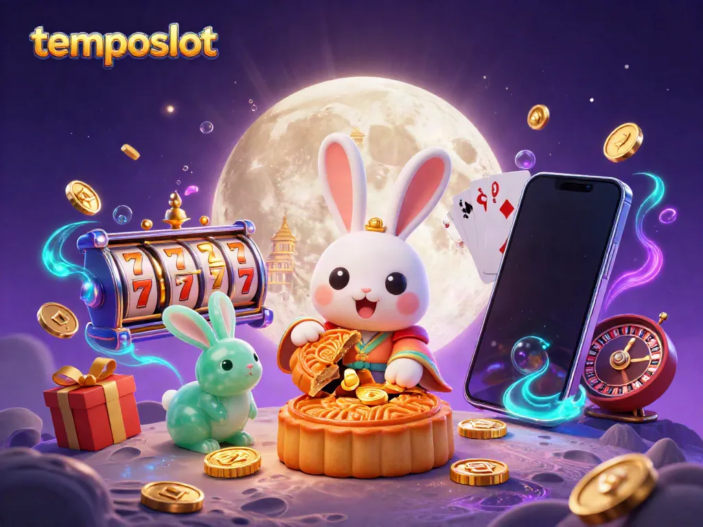 Experience temposlot with vibrant slots and lucky symbols from a moonlit casino adventure.
