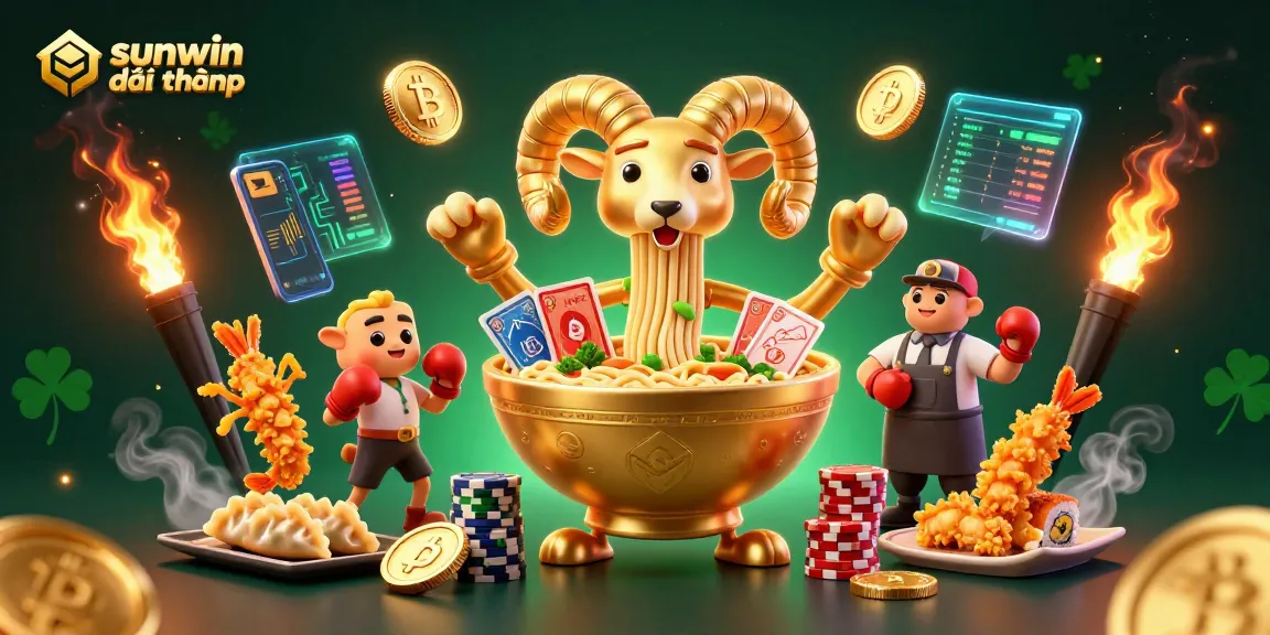 Engage with sunwin đổi thưởng in a vibrant, dynamic 3D casino scene filled with colorful characters and crypto elements.