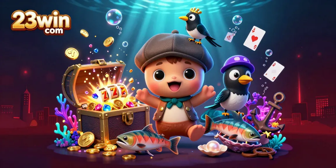 Experience exhilarating gaming at 23win com with vibrant slot reels and stunning underwater treasures