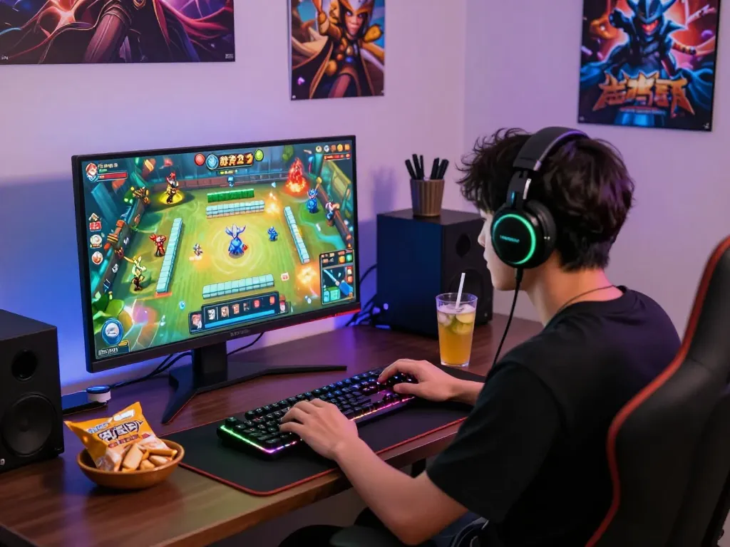 sesi aman mahjong ways 2 gameplay dengan pemain yang bersemangat di setup permainan modern.