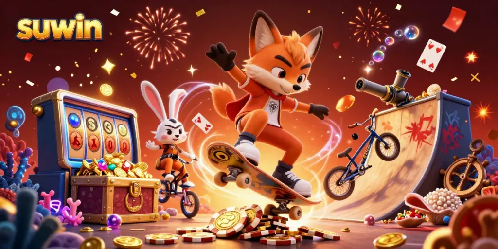 Experience thrilling gameplay with suwin-inspired action in a vibrant casino scene.