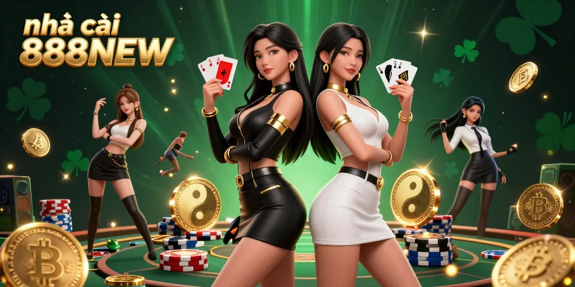 View the exciting world of nhà cái 888NEW, featuring stunning casino elements with live action and vibrant characters.