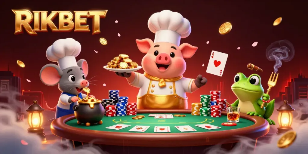 Spin your luck at RIKBET, exploring a vibrant casino adventure filled with gold coins and dynamic gaming elements.