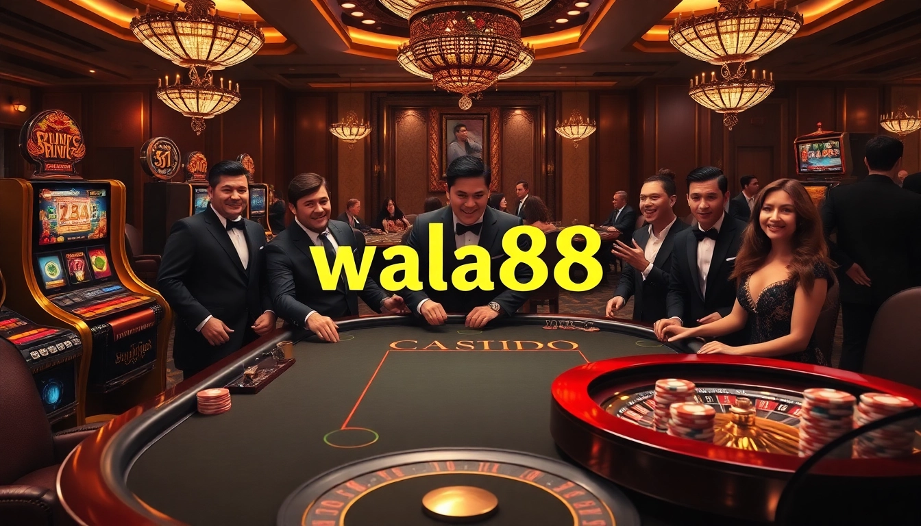 Experience the thrill of https://wala88.free/ with professional poker tables and vibrant slot machines in a luxurious casino atmosphere.