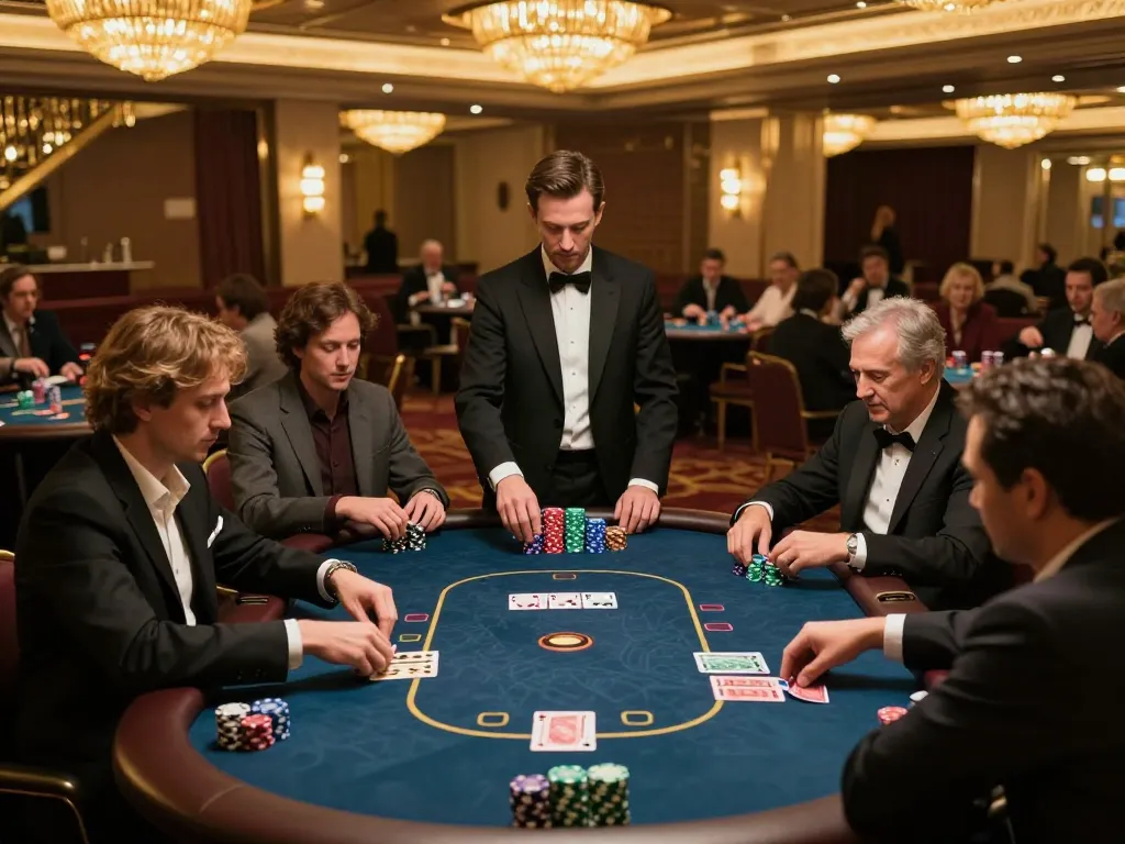 Experience thrill and strategy in kerajaanslot poker room, showcasing gameplay and vibrant atmosphere.