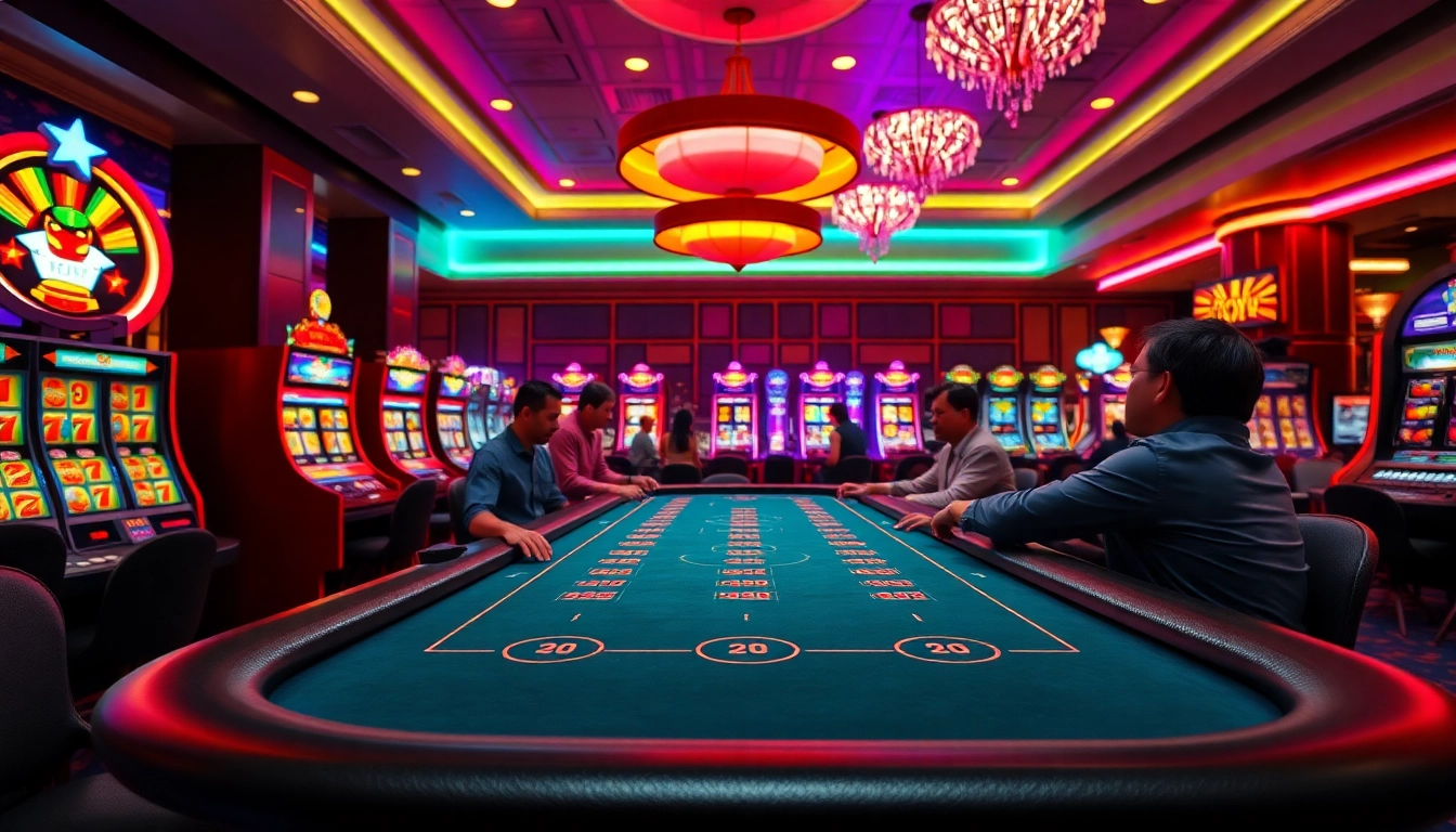 Permainan Toto casino di https://uob.edu.so dengan suasana kasino mewah dan pemain bersemangat.